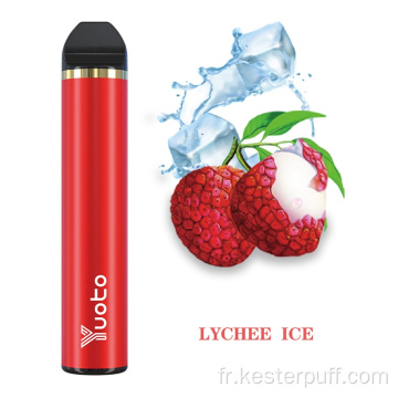 Vente à chaud yuoto jetable vape 900mAh 1500 bouffées